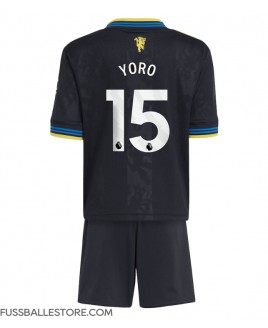 Günstige Manchester United Leny Yoro #15 3rd trikot Kinder 2025-26 Kurzarm (+ Kurze Hosen)